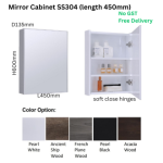 SS Cabinet Mirror 45